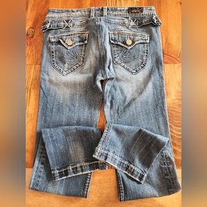 Express Wide Leg Jeans in Light Blue Denim Size 10